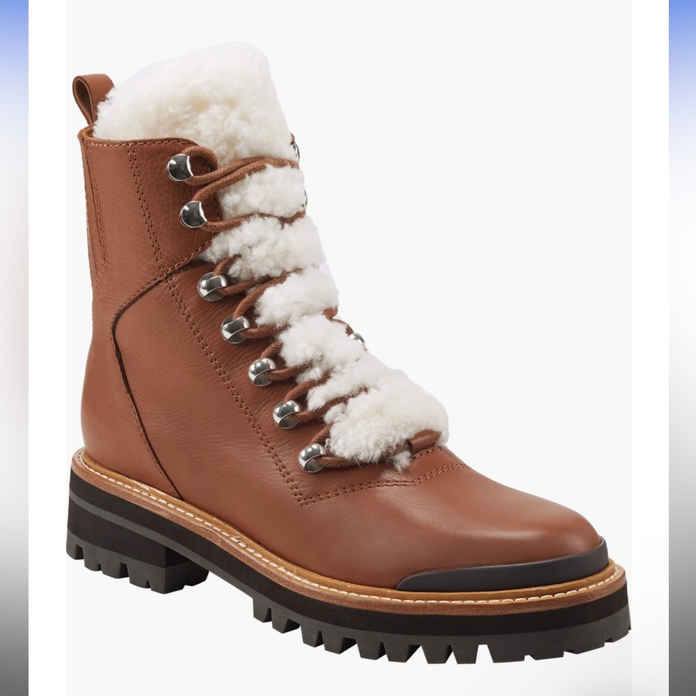 Marc Fisher LTD Izzie Genuine Shearling Lug Sole Boot